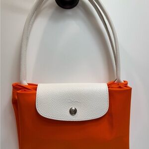 Longchamp Orange and White Shoulder Bag
